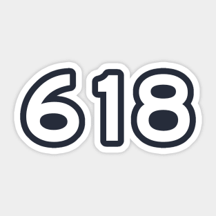 618 Area Code Sticker